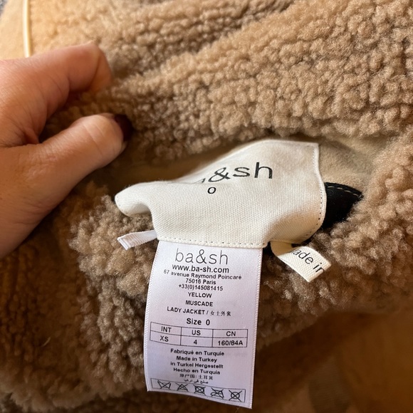 BA&SH reversible suede/teddy/shearling jacket - Picture 5 of 6